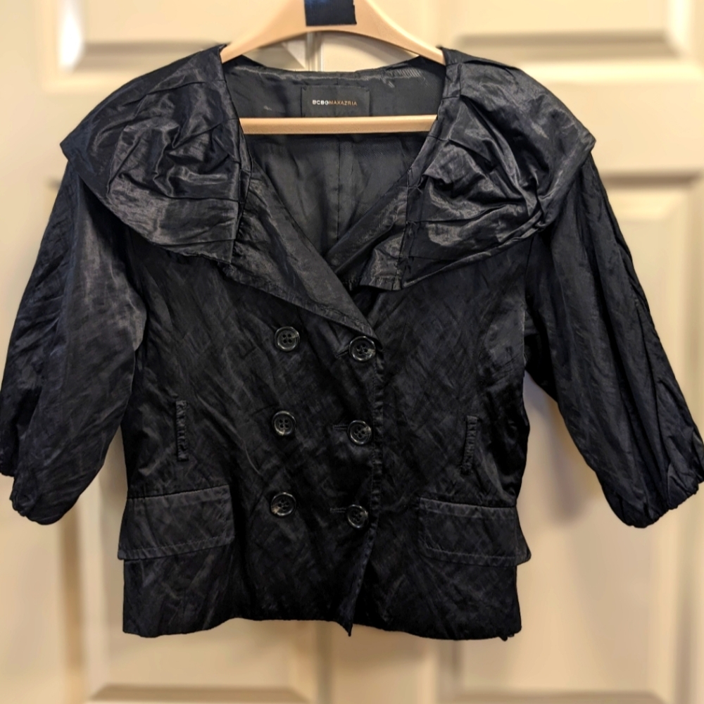 BCBG Max Azria Double Breasted Peplum Jacket - size Large